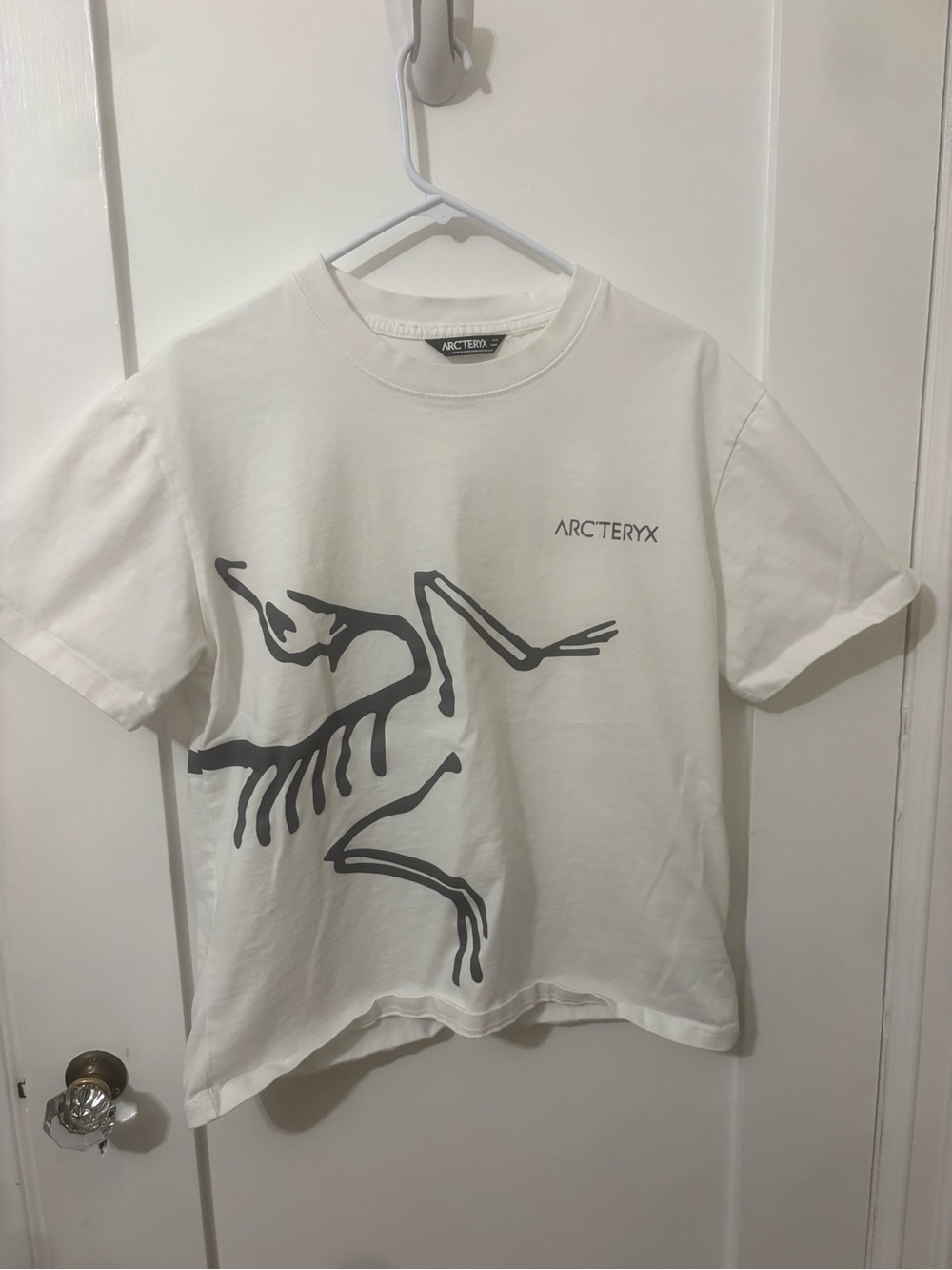 White Tee with Black Arc’teryx logo